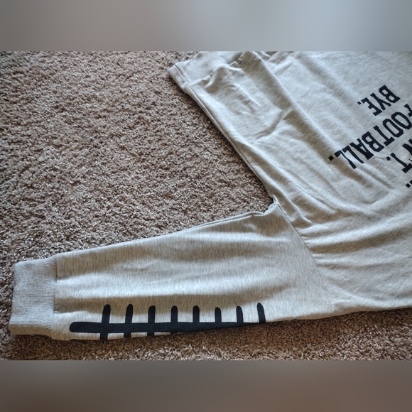 Football Tailgate Themed Gray Sweatshirt XL NWOT - Picture 5 of 11